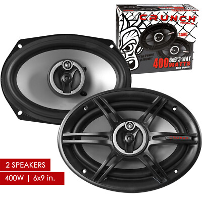 1 PAIR - CRUNCH CS693 6x9'' 3-WAY 400 WATTS FULL RANGE SPEAKERS 6''x9'''' CAR AUDIO