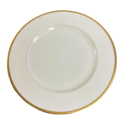 Lenox Tuxedo Gold Rim White Ovington Bros New York 10.5''  Dinner Plate
