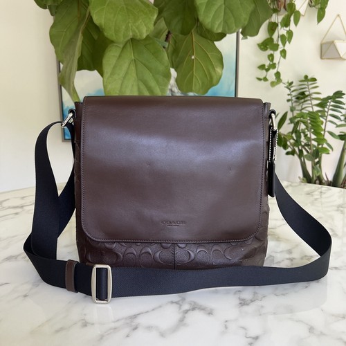 ☆COACH☆CHARLES FLIGHT BAG IN SIGNATURE CROSSGRAIN LEATHER NWT Coach Mens CHARLES FLIGHT BAG IN SIGNATURE CROSSGRAIN