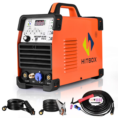 HITBOX TIG WELDER AC/DC HF IGNITION TIG MMA DC WELDING MACHINE HBT250P 220V 200A