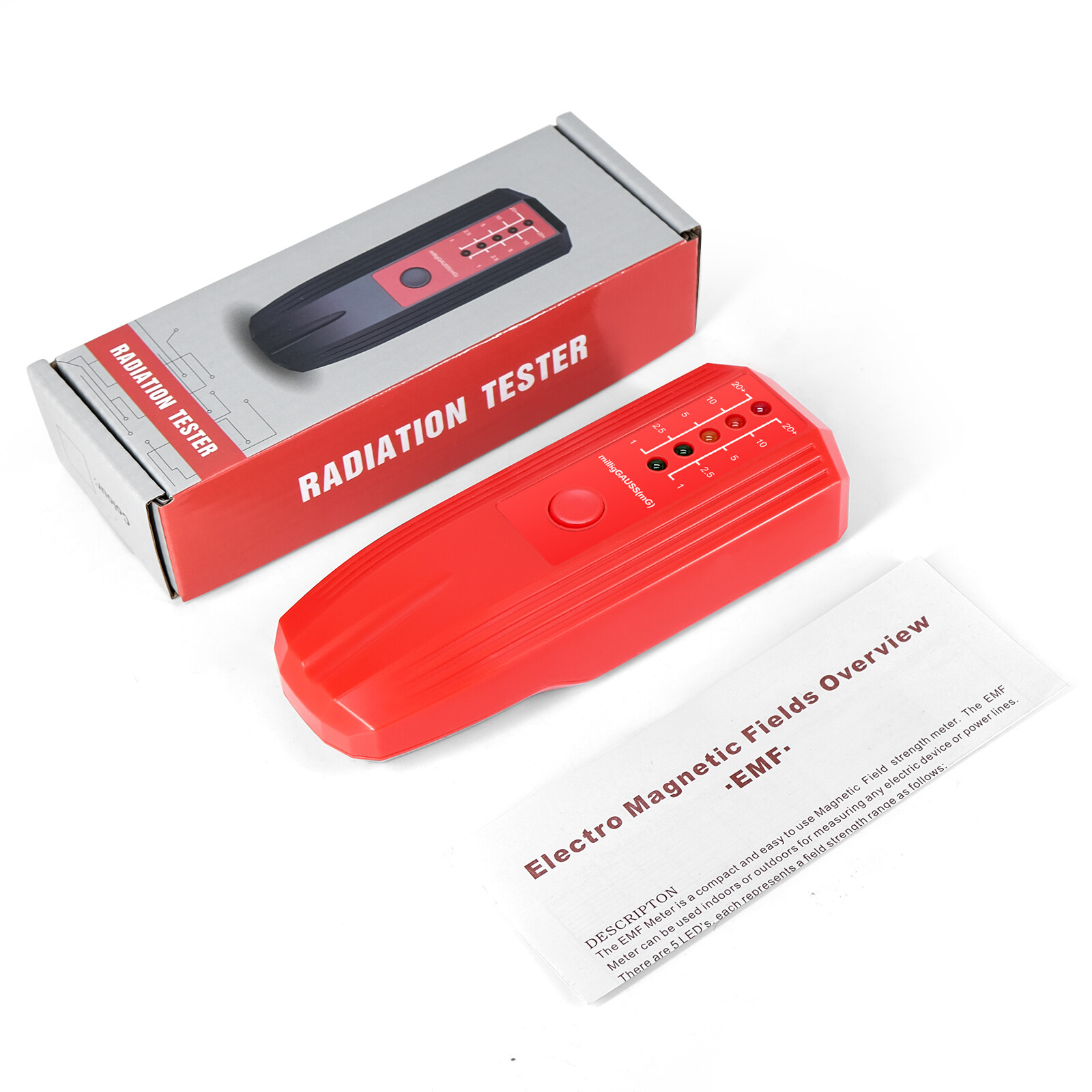 Electromagnetic Radiation Tester EMF Meter Dosimeter, LED Indicator