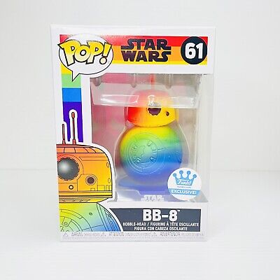 Star Wars The Rise of Skywalker Funko Pop Vinyl BB-8 Rainbow #61 + Pop Protector