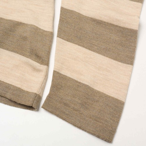 Pre-owned Ones Brown-beige Striped Loro Piana Wool Super 150's Knit Crewneck Sweater Eu 50