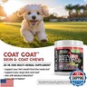 Clean Pets Salmon Oil Omega 3 Fish Oil for Dogs Skin and Coat Supplement | Dog Collagen Aloe Vera Biotin Keratin Flaxseed Nettle Leaf Sea Kelp Hyaluronic Acid Brewers Yeast Vitamin A - Coat Goat