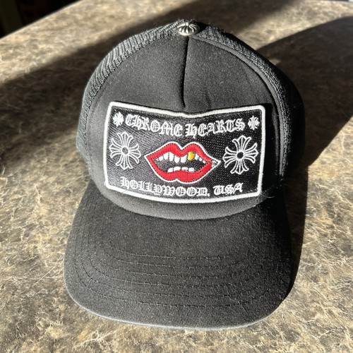 CHROME HEARTS CH刺繍 trucker cap Chrome Hearts CH New York City Trucker Hat Black/Black