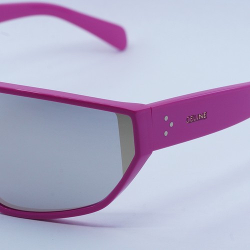 Pre-owned Celine Cl40195i 75c Shiny Pink/silver Mirror --135 Sunglasses