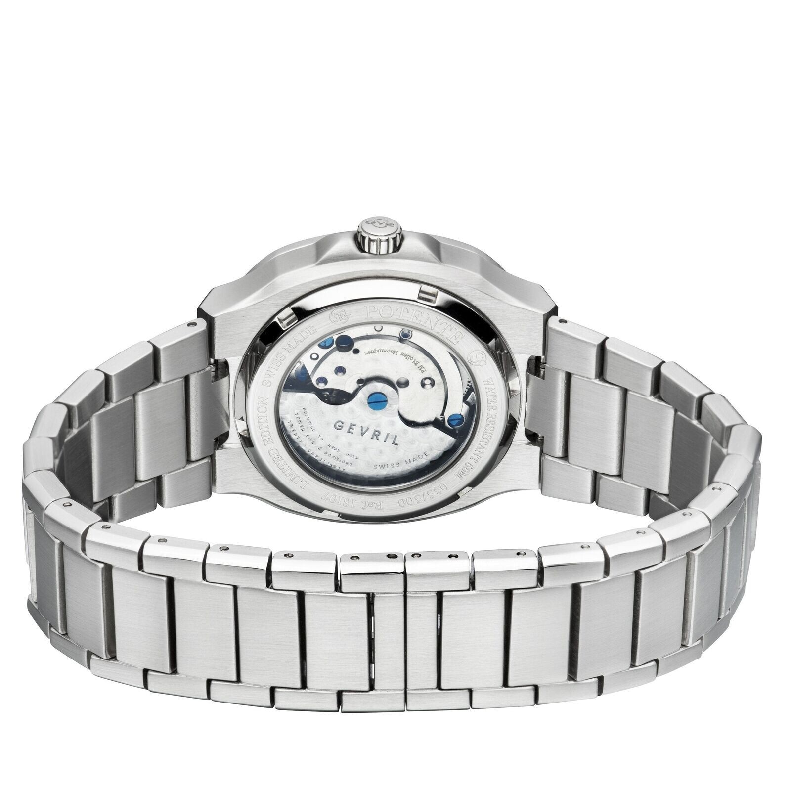 Pre-owned Gv2 By Gevril Men's 18107 Potente Swiss Automatic Olive Dial Steel Date Watch