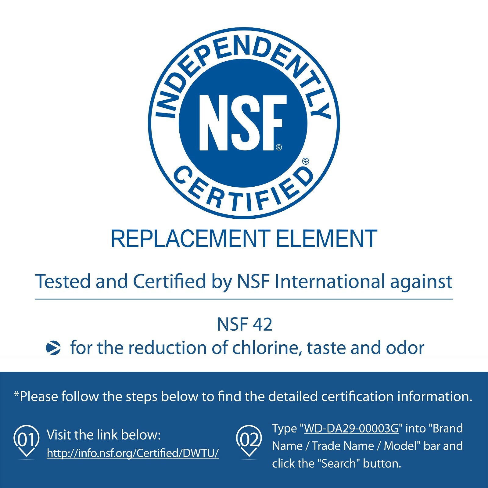 Waterdrop DA29-00003G Fridge Water Filter, Replacement for Samsung DA29-00003G