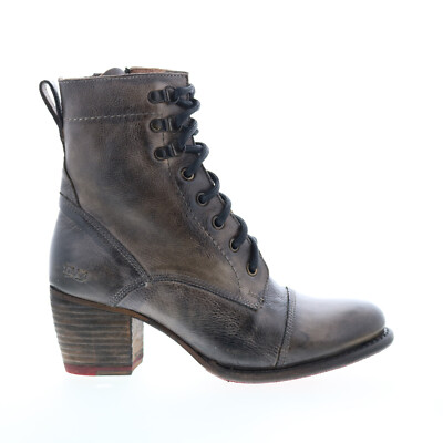 Pre-owned Bed Stu Judgement F385001 Womens Brown Leather Lace Up Casual Dress Boots