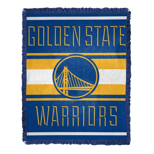 Тканое жаккардовое одеяло Northwest NBA Golden State Warriors с носовой скакалкой