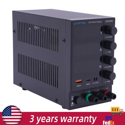 DC Power Supply Variable 30V 5A With 4 Digits Display Course And Fine Adjustment