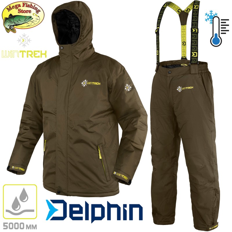 Delphin Wintrek Thermo Anzug - Outdoor Winter Angelanzug - Jacke & Hose Separat