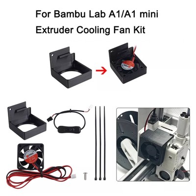3D Printer Parts For Bamboo Lab A1/A1 mini Extruder Motor Cooling Fan Kit 24V