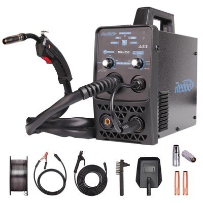 Redbo MIG-250 Gas/Gasless/Lift TIG/ARC 4 in 1 Multiprocess 130Amp Mig Welder,110