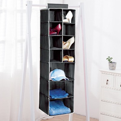 7 Shelf Hanging Organiser Wardrobe Clothes Tidy Shoes Socks