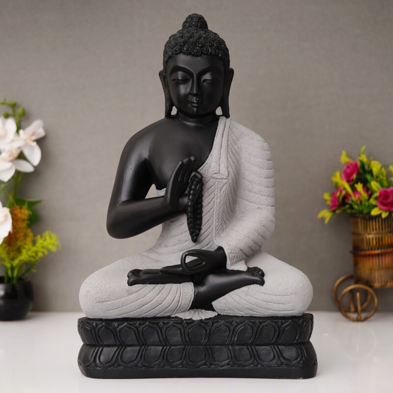 Meditating Buddha Statue Gautam Buddhist Idol Buddhism Sculpture For Home Decor