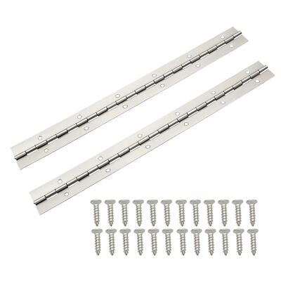 12 Inch Stainless Steel Continuous & Piano Hinge, 2Pcs Heavy Duty Polished Hi...