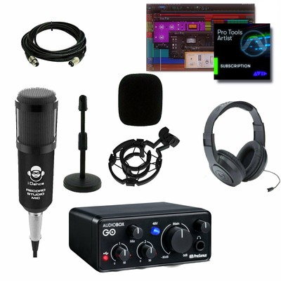Home Recording Bundle Studio w/ Pro Tools Artist AudioBox GO Free Ship