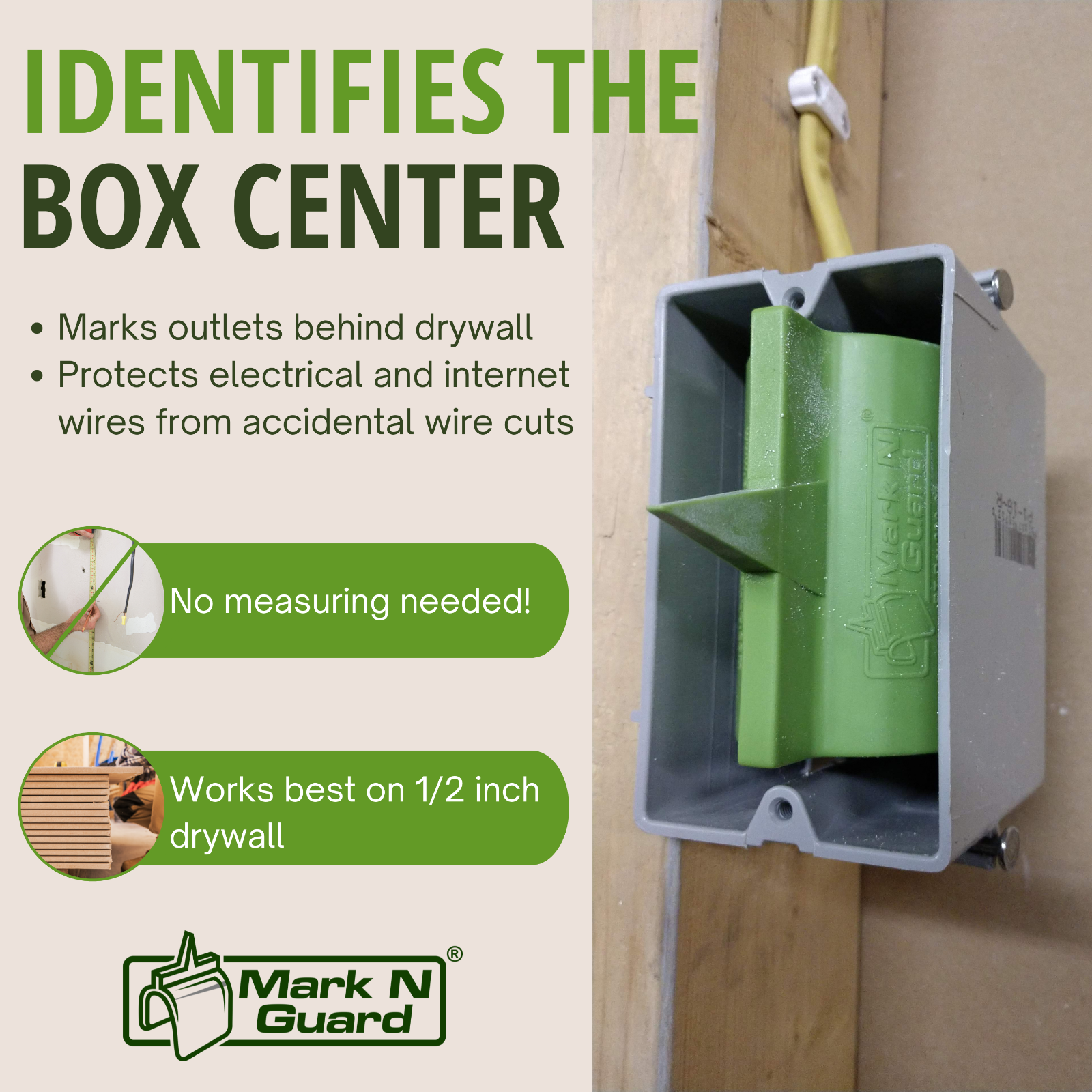 Buddy Tools Mark N Guard Drywall Outlet Marker Electrical Box Locating 5-PC NEW!