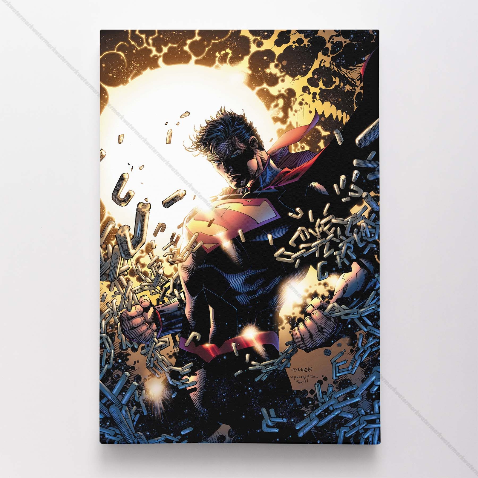Superman Poster Canvas DC Comic Book Cover Justice League Art Print #2157