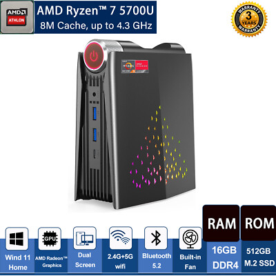 ACEMAGIC 4K MINI Gaming Desktop Computer PC INTEL i7 i9 AMD Ryzen7 R9 16 32GB 