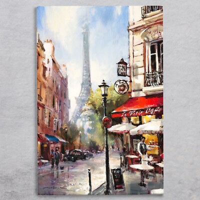 Tour D'eiffel Tile Plaque Sign Wall Art Eiffel Tower Scene By Brent Heighton