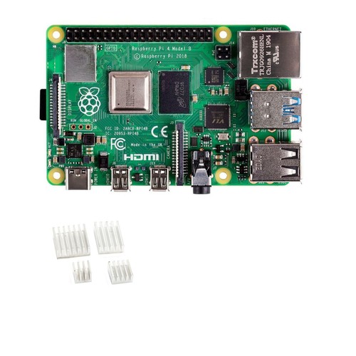 Raspberry Pi 4 Computer Modell B, 2GB Simple Kit schwarz