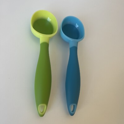 Smart Home Soft Press Ice Cream Scoops Set of 2, Blue and Green