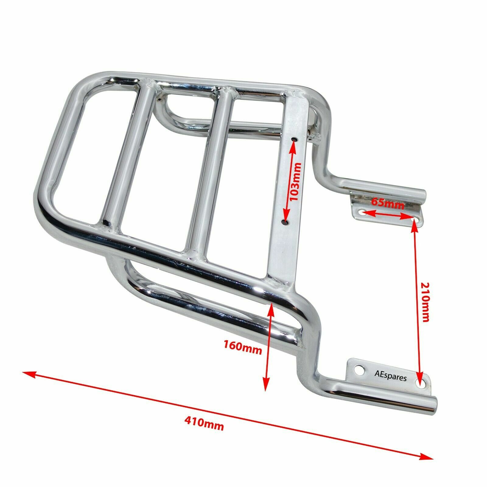 10x Fits Royal Enfield Interceptor 650cc Rear Rack Luggage Carrier Chrome  