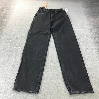 Ksubi Jeans Womens 25 Denim Pants Playback Super High Rise Relaxed Black