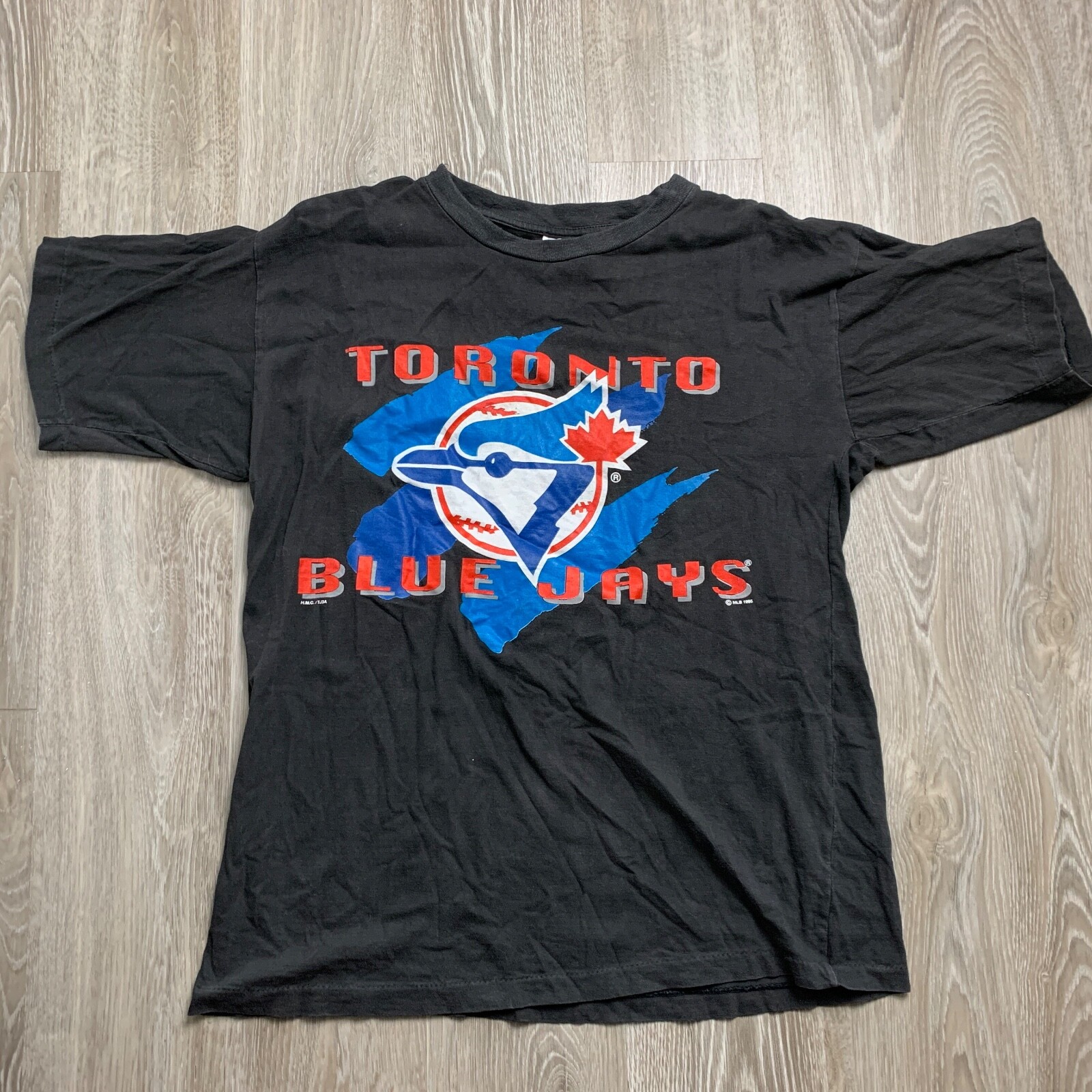 

MLB Toronto Blue Jays Черная синяя красная винтажная футболка, Черный