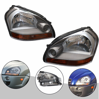 Pair Headlights Headlamps Projectors Assembly for Hyundai Tucson 2005-2009