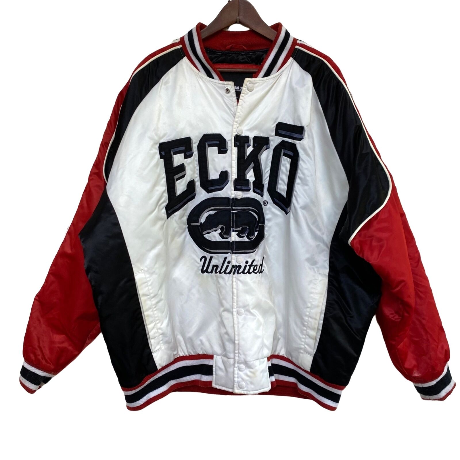 Vintage ECKO UNLTD Jacket 90s Y2K Bomber Varsity Old School Streetwear Rhino XXL Vintage ECKO UNLTD Jacket 90s Y2K Bomber Varsity Old School Streetwear Rhino XXL