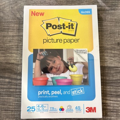 3M Post-It Picture Paper Semi Gloss 4 x 6'' 25 Sheets