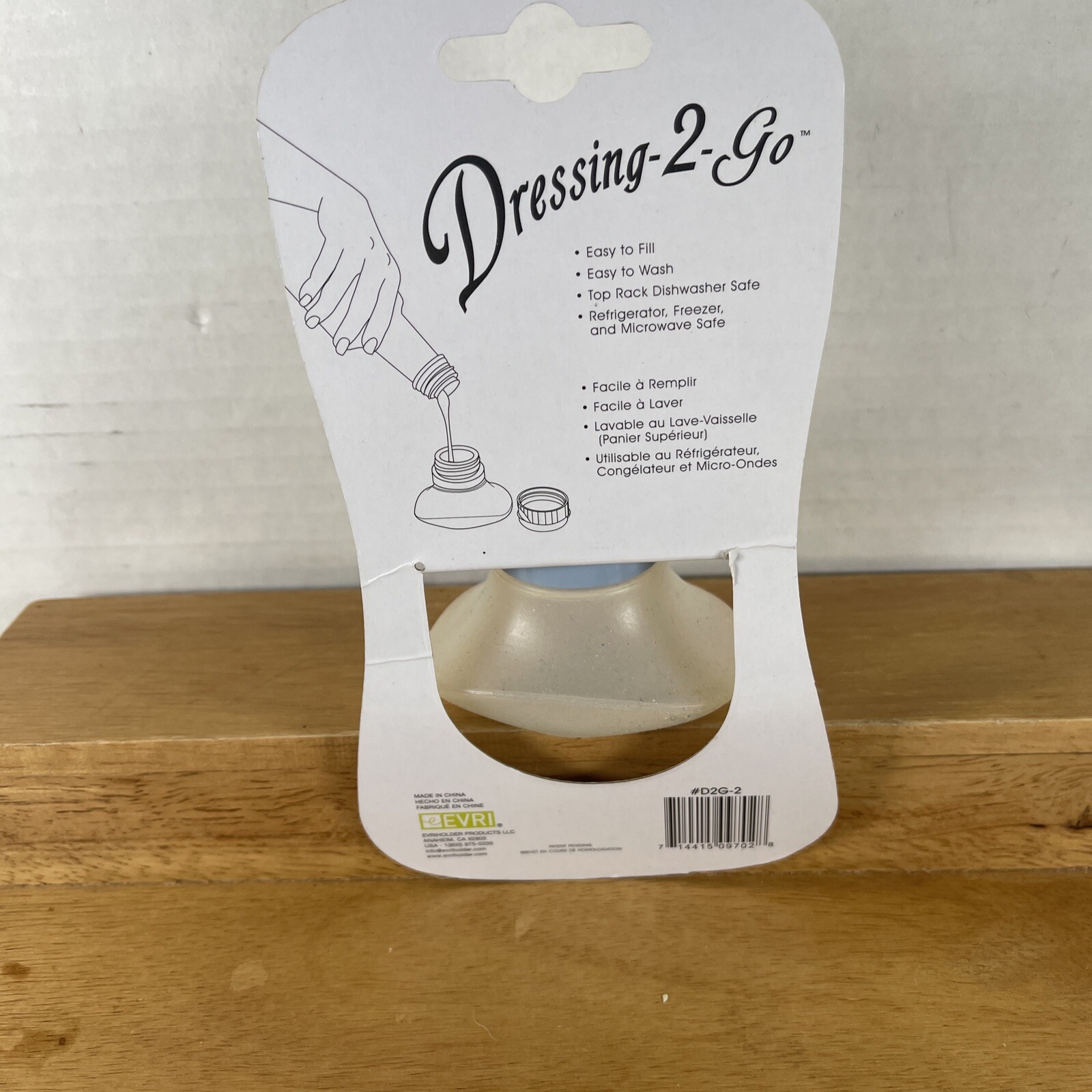NEW Dressing To Go - 2 oz. Squeezable Silicone Travel Bottle
