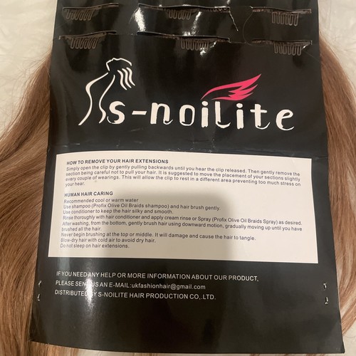 S-Noilite Clip In Hair Extensions 100% Remy Human Hair 8” #6 LT Brown TH8006 NEW