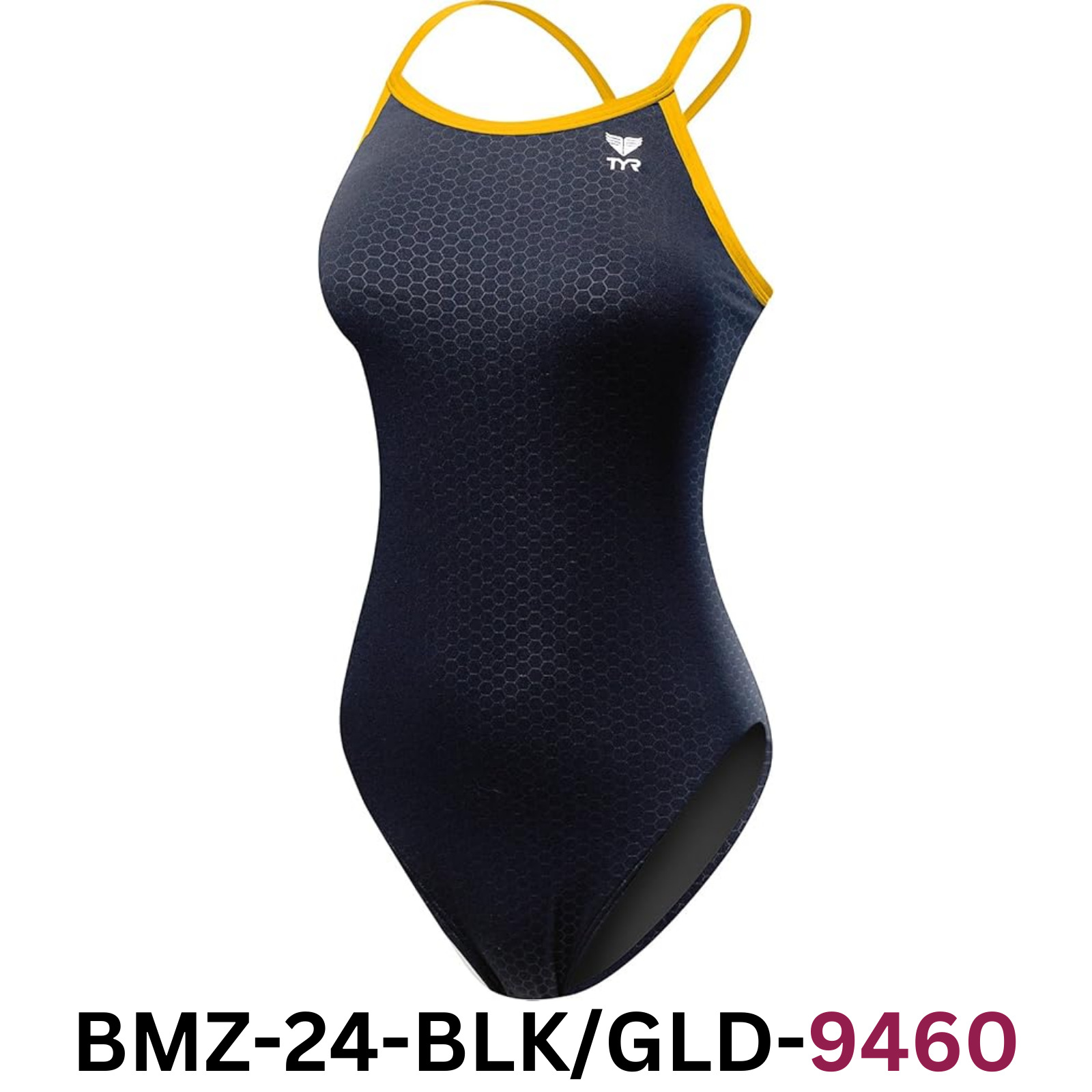 TYR Women's Hexa Diamondfit Swimsuit, Black/Gold, Size 40