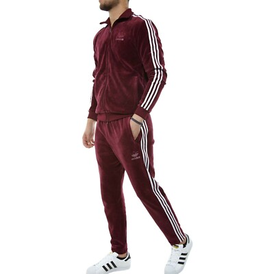 adidas tracksuit mens velour