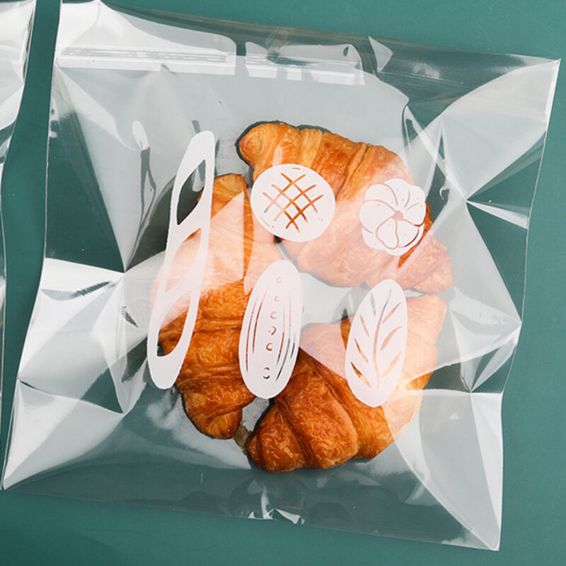 Self-adhesive Bread Bag Oilproof Cartoon Transparent Packaging Bags for Bakery