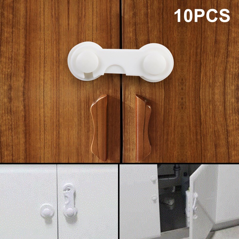 10 Baby Kids Child Safety Locks Proof Cabinet Drawer Fridge Pet