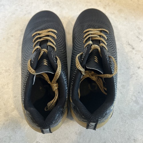 DSG Speed Viper Soccer Cleats Kids Size 2.5 Black Gold DSGYP21-BLK