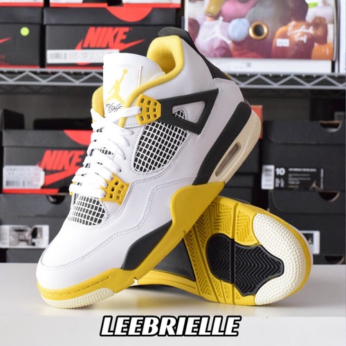 Pre-owned Jordan Nike Air  4 Retro Vivid Sulfur Aq9129-101 Women's Size In White