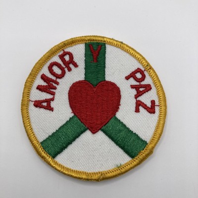 Amor Y Paz Patch Embroidered Sew On