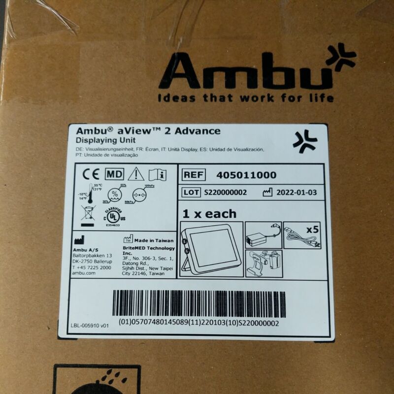 AMBU aView 2 ADVANCE 405011000 MONITOR w/ power supply