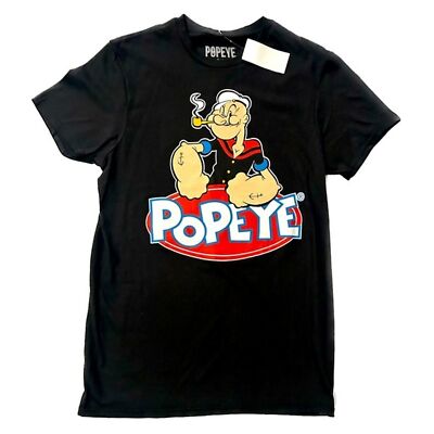 POPEYE “ARMED & LOADED” Tシャツ Popeye Short Sleeve Graphic T-Shirt Men's Small - Black | eBay