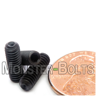 #8-32 Socket Set Screws w/ Cup Point, Alloy Steel w/ Black Oxide, Coarse Inch