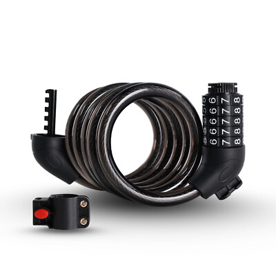 Heavy Duty Bike Lock 5-Digit Combination Password Bicycle Cable High Security