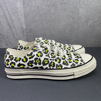 Converse Chuck 70 Ox Leopard Print Size 12 Mens Egret Black Green Shoes