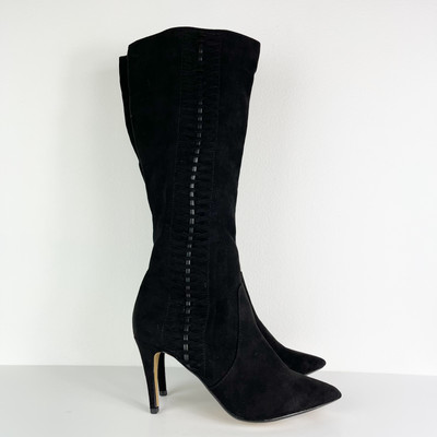 Thalia Sodi NWOB Romina Whip Stitched Black Heeled Boots 7 M