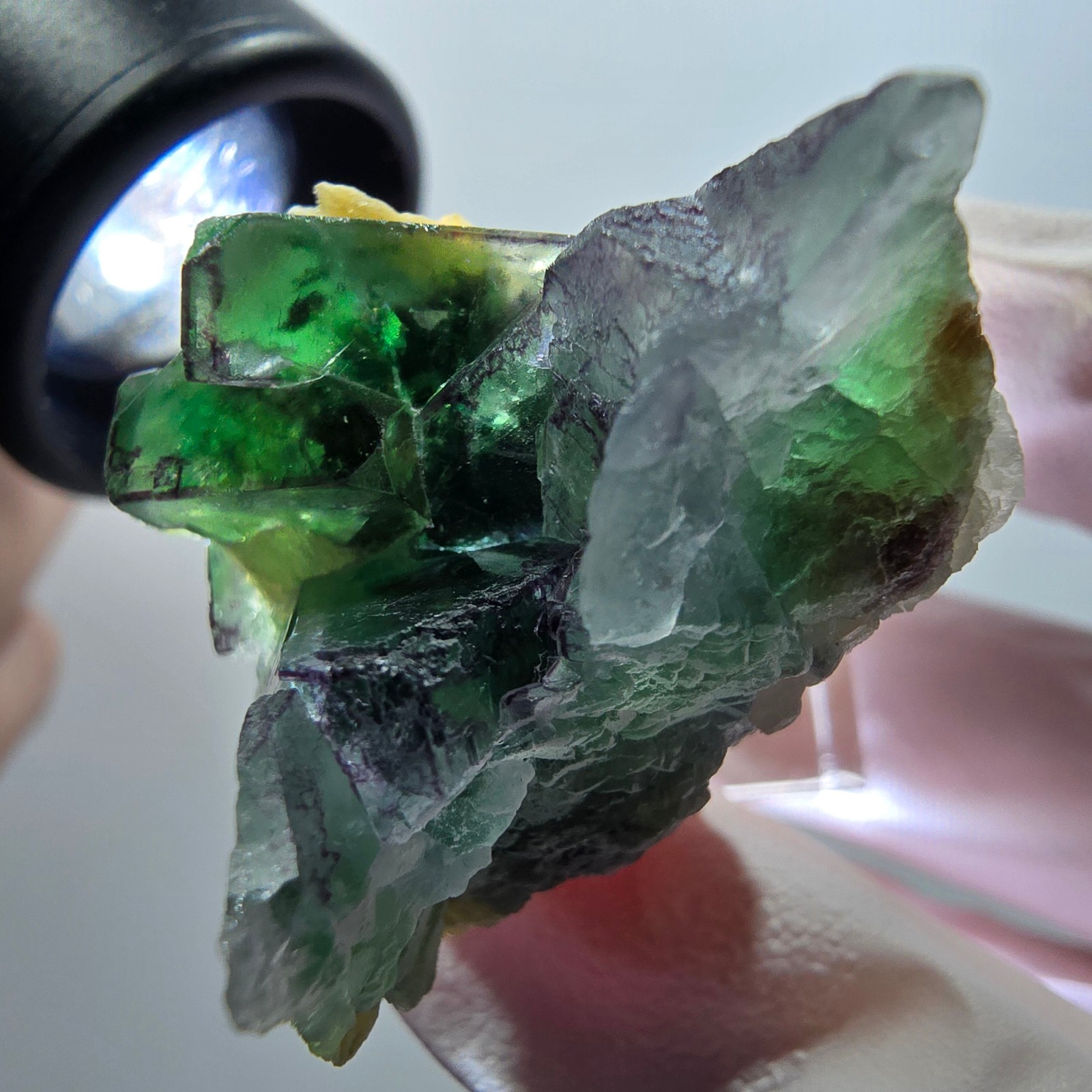Phantom Fluorite, Schörl Tourmaline, Muscovite Stage Erongo, Namibia 35*28*27mm